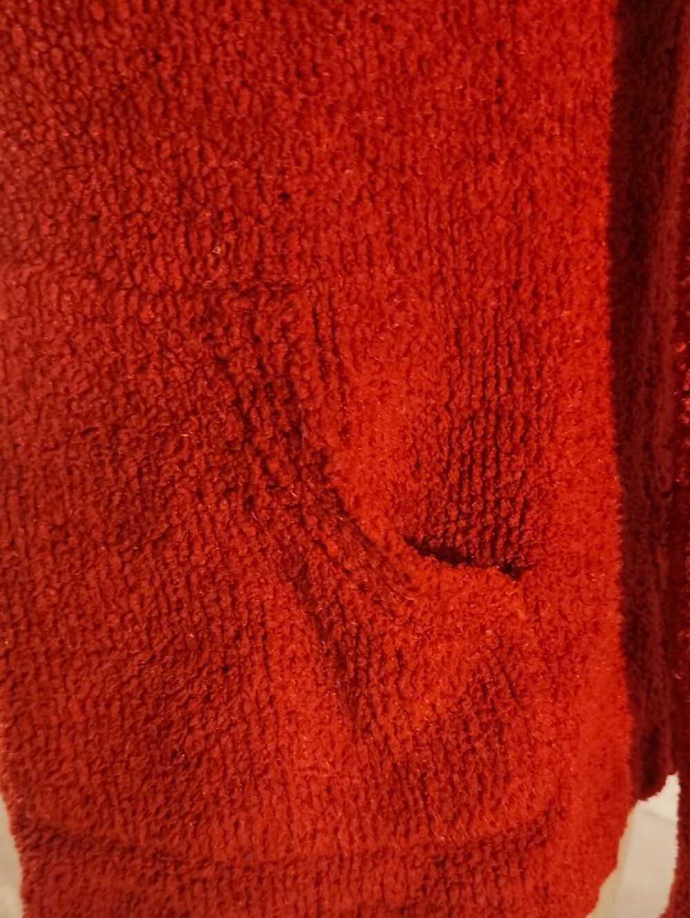 Eddie Bauer Plush Deep Red Teddy Zip-Up Jacket - Picture 2 of 11
